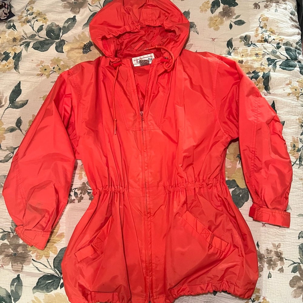 Vintage Talbots coral raincoat